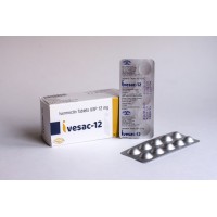 Ивесак-12 Ivesac-12 (Ивермектин 12 мг Ivermectin) Sacred leaves 100 таблеток- 10 блистеров